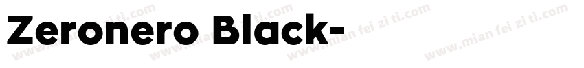 Zeronero Black字体转换